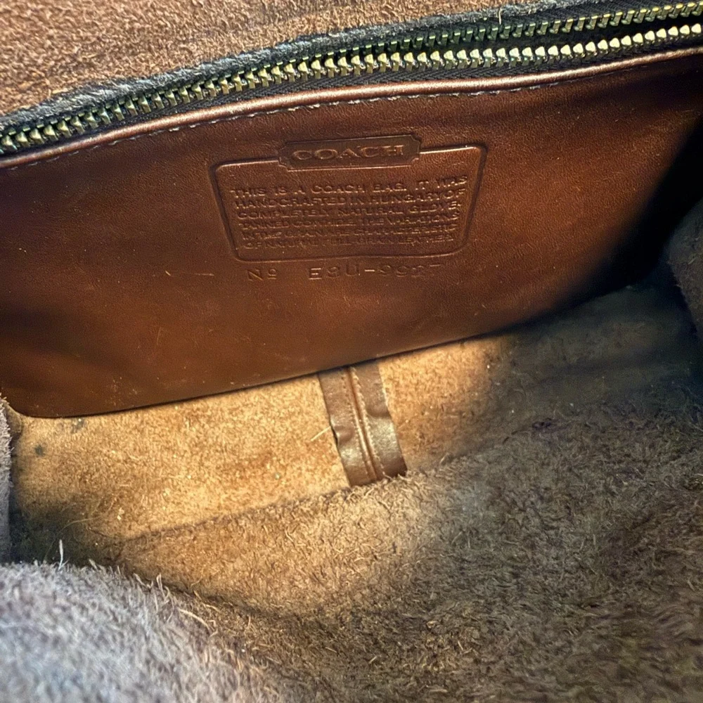 Vintage 1998 Coach Willis 9927 Mahogany Brown Leather Turnlock Crossbody Satchel - Picture 11 of 14